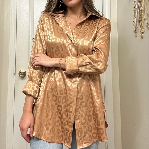 Leopard Print Button Down - Picture 2 of 7